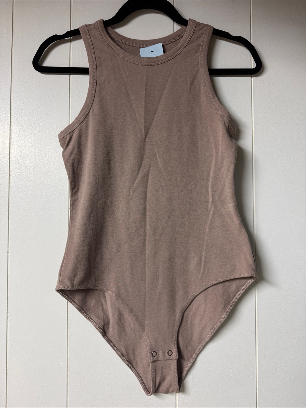 Maurices Taupe Nude Sleeveless Ribbed Bodysuit